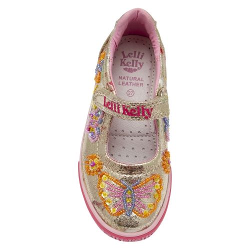 Girls Gold Clemantis Dolly Shoes (24-33) 39334 by Lelli Kelly from Hurleys