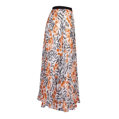 Womens Summer White Multi Afra Crinkle Pleated Midi Skirt 86910 by French Connection from Hurleys
