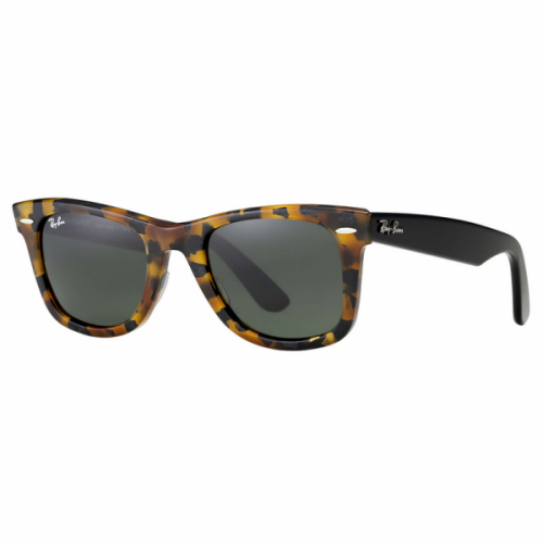 Spotted Black Havana RB2140 Wayfarer Sunglasses 14408 by Ray-Ban from Hurleys
