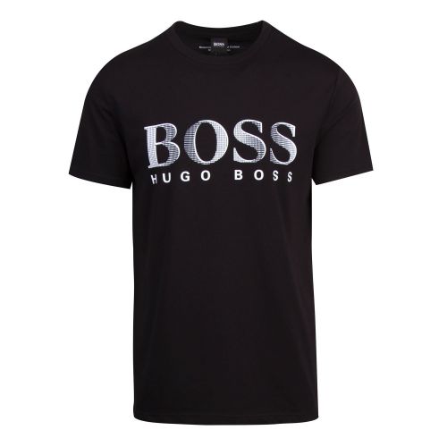 Mens Black Big Logo Beach Regular Fit S/s T Shirt 74360 by BOSS from Hurleys