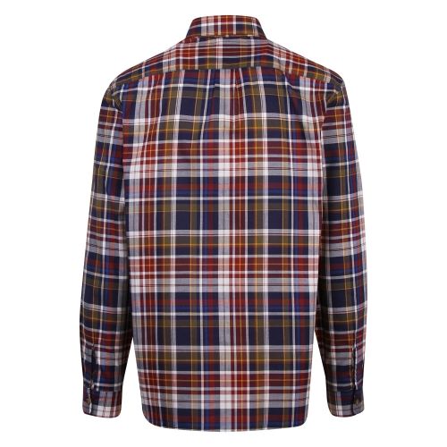 Mens Navy/Red Tartan L/s Shirt 58911 by Fred Perry from Hurleys