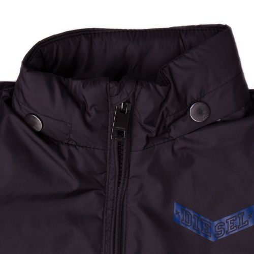 Boys Black Branded Nylon Jacket 65133 by Diesel from Hurleys