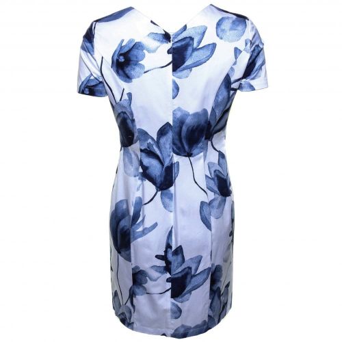 Womens White & Blue Floral Fitted Dress 27188 by Armani Jeans from Hurleys