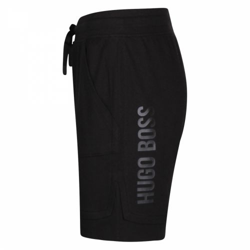 Mens Black Tonal Logo Sweat Shorts 37760 by BOSS from Hurleys