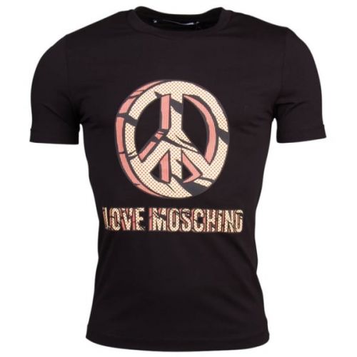 Mens Black Peace Slim Fit S/s T Shirt 15588 by Love Moschino from Hurleys