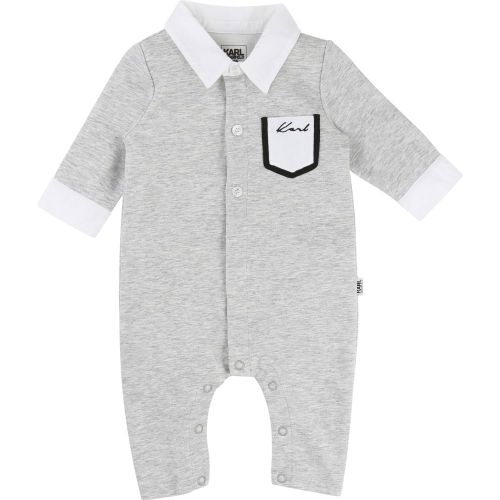 Baby Grey Shirt Romper 65640 by Karl Lagerfeld Kids from Hurleys