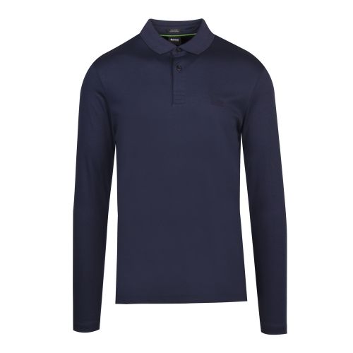 Athleisure Mens Navy Pirol Regular Fit L/s Polo Shirt 51476 by BOSS from Hurleys