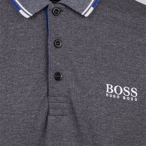 BOSS Polo Shirt Mens Navy Marl Paddy Pro Regular Fit S/s