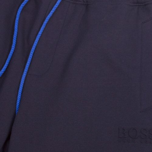 Mens Dark Blue Embossed Logo Sweat Shorts 42765 by BOSS from Hurleys