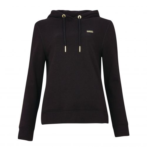 Womens Black Grid Overlayer Sweat Top 96025 by Barbour International from Hurleys
