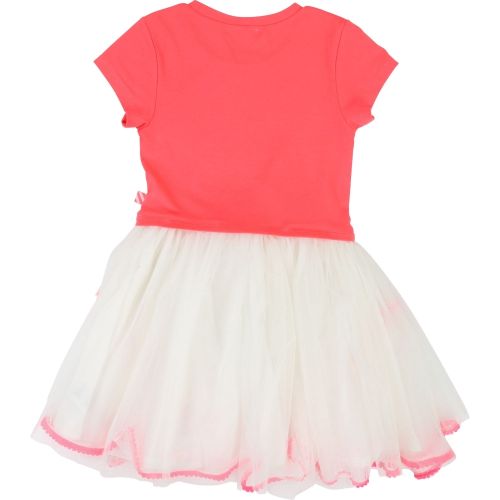 Girls Pink/White Floral Mesh Skirt Dress 36574 by Billieblush from Hurleys