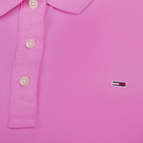 Womens Pink Daisy Slim Fit S/s Polo Shirt 90645 by Tommy Jeans from Hurleys