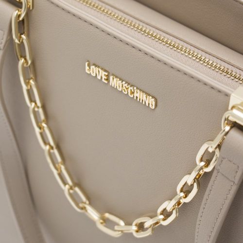 Womens Taupe Smooth Chain Shopper 21491 by Love Moschino from Hurleys