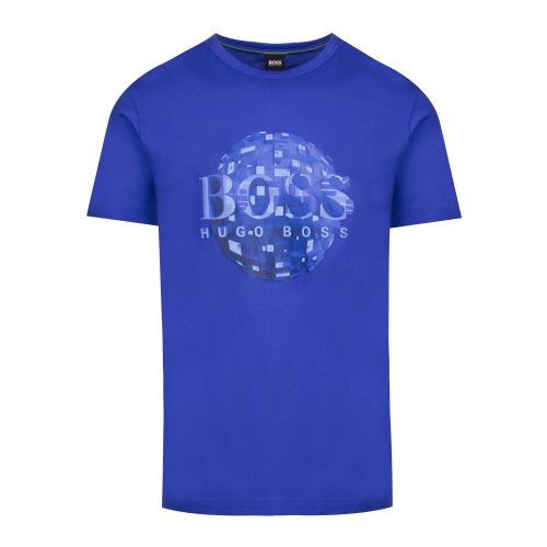 Athleisure Mens Mid Blue Tee 4 Sphere S/s T Shirt 42484 by BOSS from Hurleys