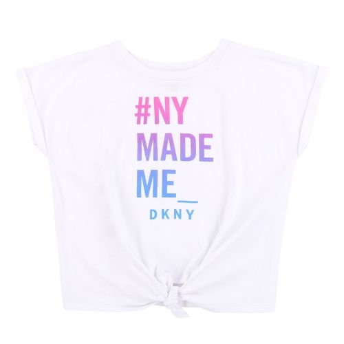 Girls White NY Made Me S/s T Shirt 55856 by DKNY from Hurleys