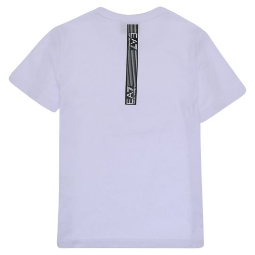 Boys White Logo Series Tape S/s T Shirt 105531 by EA7 from Hurleys