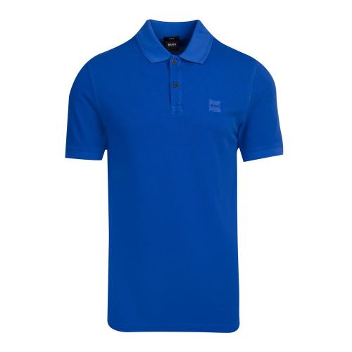 Casual Mens Bright Blue Prime Slim Fit S/s Polo Shirt 81211 by BOSS from Hurleys