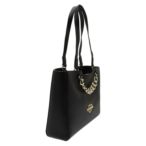 Womens Black Heart Chain Shopper Bag 57898 by Love Moschino from Hurleys