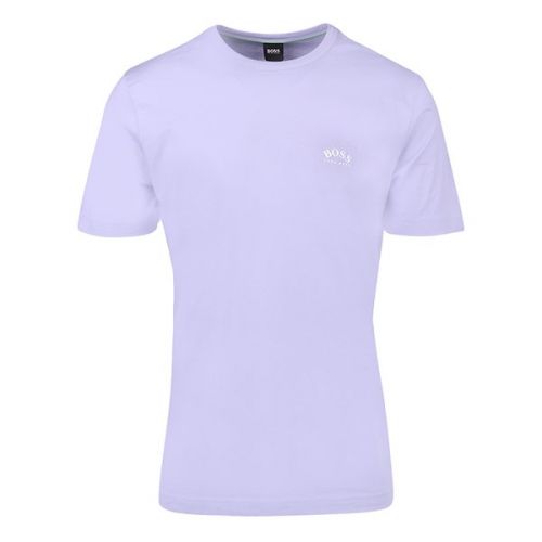Mens Open Blue S/s Tee Curved T Shirt 109894 by BOSS from Hurleys