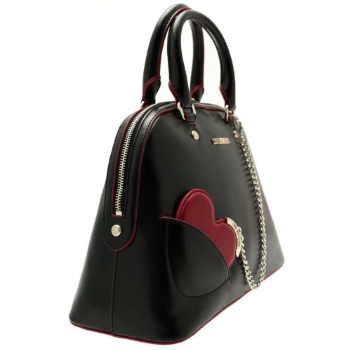 Womens Black Heart & Chain Tote Bag 66043 by Love Moschino from Hurleys