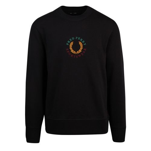 Mens Navy Global Branded Sweat 58912 by Fred Perry from Hurleys