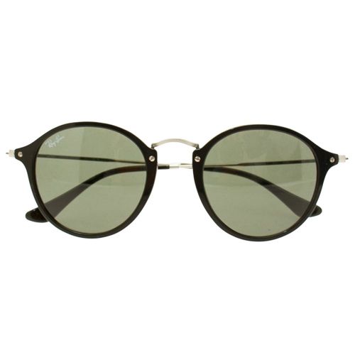 Mens Black & Green RB2447 Round Fleck Sunglasses 9648 by Ray-Ban from Hurleys