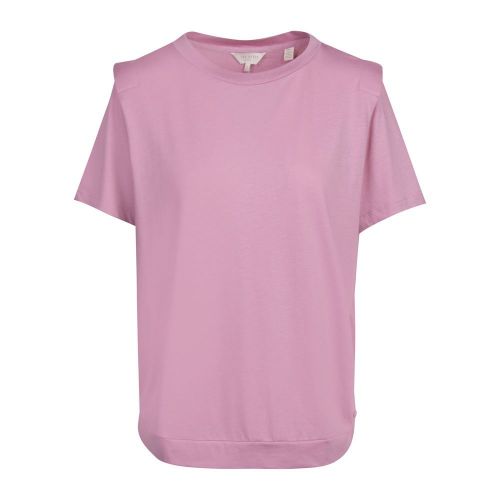 Womens Dusky Pink Klaaraa Padded Shoulder S/s T Shirt 89256 by Ted Baker from Hurleys