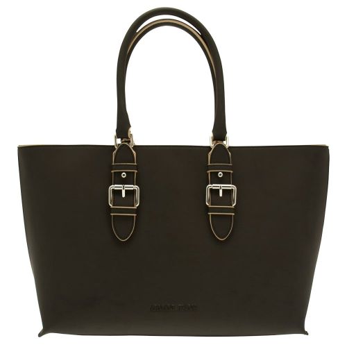 Womens Black Buckle Tote Bag 69864 by Armani Jeans from Hurleys