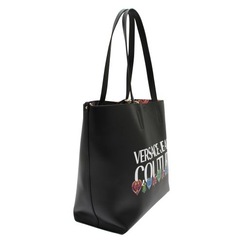 Womens Black Branded Reversible Shopper Bag 55129 by Versace Jeans Couture from Hurleys
