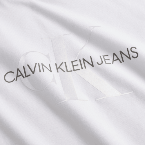 Womens Bright White Monogram Straight S/s T Shirt 56214 by Calvin Klein from Hurleys