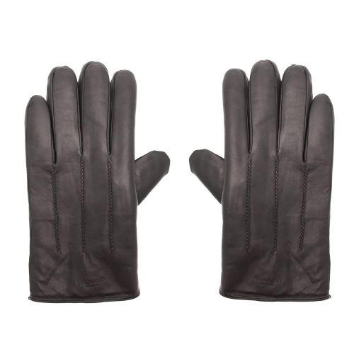Mens Black Rainboe Leather Gloves 30319 by Ted Baker from Hurleys