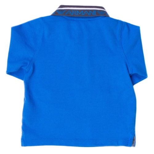 Baby Blue Logo Collar L/s Polo Shirt 62489 by Armani Junior from Hurleys