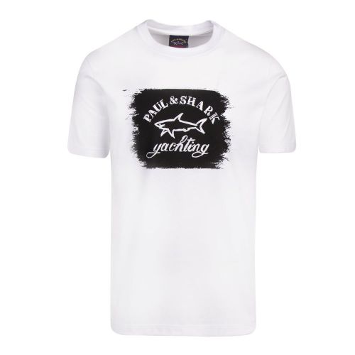 Mens White Paintbrush Logo S/s T Shirt 92895 by Paul And Shark from Hurleys