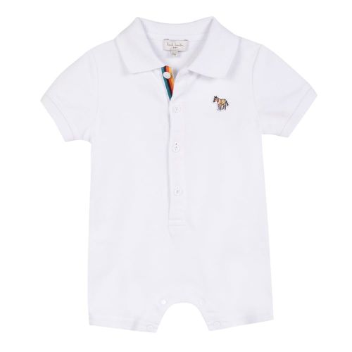 Baby white Reen Polo Romper 24378 by Paul Smith Junior from Hurleys