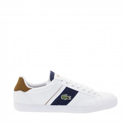 Mens White & Tan Fairlead Trainers 33822 by Lacoste from Hurleys