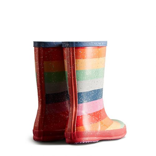 Girls First Rainbow Glitter Wellington Boots (4-11) 105024 by Hunter from Hurleys