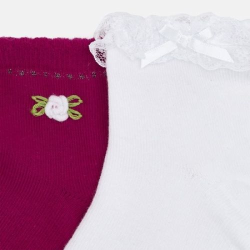 Girls Strawberry Frill & Flower 2 Pack Socks 58387 by Mayoral from Hurleys