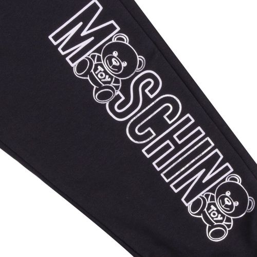 Boys Black Silver Toy Sweat Pants 101256 by Moschino from Hurleys