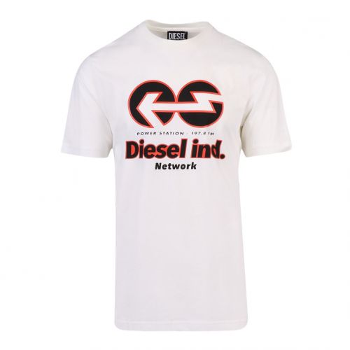Mens Off White T-Just-E18 S/s T Shirt 110679 by Diesel from Hurleys