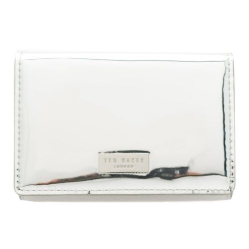 Womens Silver Antonie Metallic Fold Mini Purse 68607 by Ted Baker from Hurleys