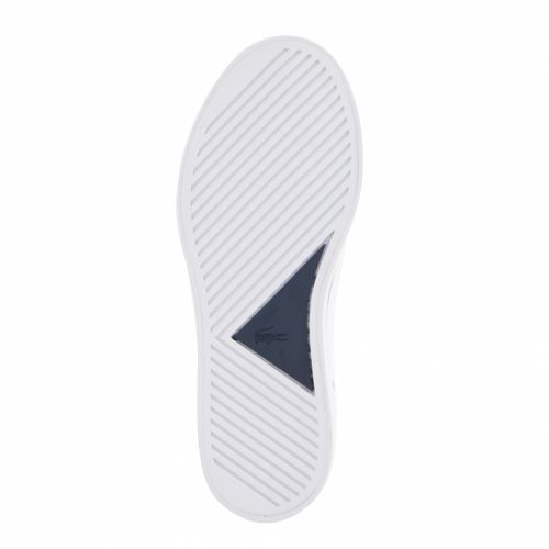 Child White & Navy Lerond Croc Trainers (10-1) 33789 by Lacoste from Hurleys