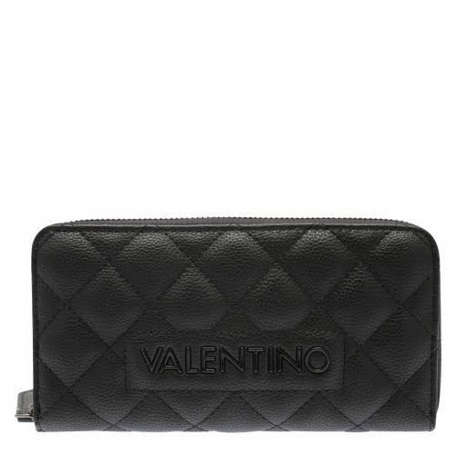 Womens Black Licia Quilted Zip Around Purse 37897 by Valentino from Hurleys