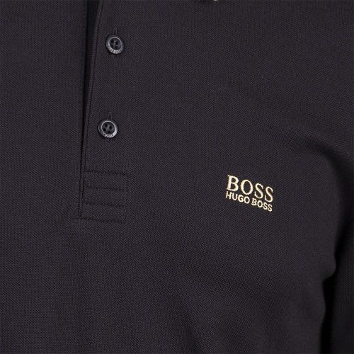 Athleisure Mens Black Plisy L/s Polo Shirt 99677 by BOSS from Hurleys