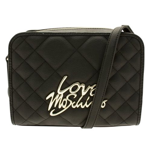 Womens Black Love Quilt Cross Body Bag 10408 by Love Moschino from Hurleys