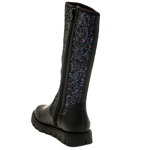 Girls Black Glitter Glamour Alto Boots (28-37) 66520 by Lelli Kelly from Hurleys