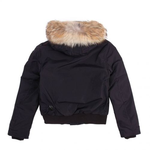 Boys Navy Gobi Fur Hooded Jacket 93376 by Parajumpers from Hurleys