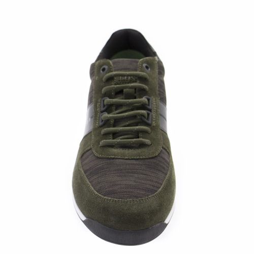 Athleisure Mens Green Maze_Lowp_Knit Trainers 26687 by BOSS from Hurleys