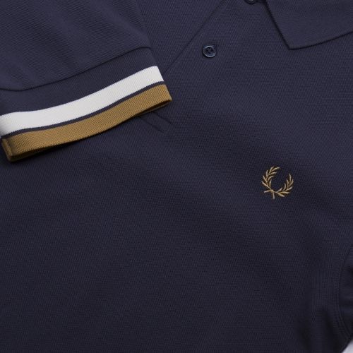 Mens Dark Airforce Bold Cuff S/s Polo Shirt 32017 by Fred Perry from Hurleys