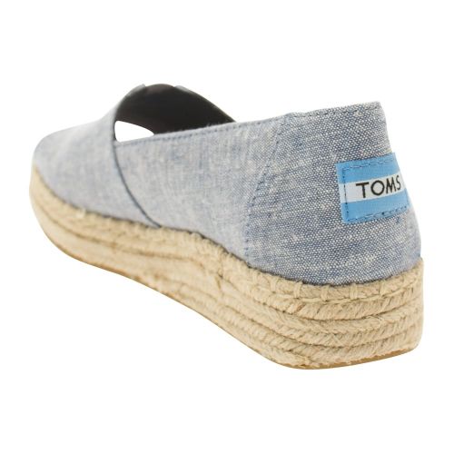 Womens Blue Slub Chambray Espadrilles 8668 by Toms from Hurleys