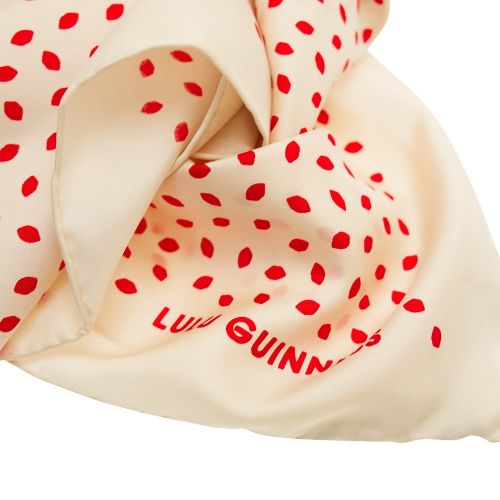 Womens Porcelain & Red Print Silk Scarf 72748 by Lulu Guinness from Hurleys